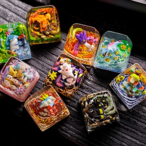 Anime Artisan Keycap, Custom Poke Keycap, Custom Artisan Keycap for Mechanical Keyboard, Birthday Gift, ESC Resin Keycap, Halloween Gift