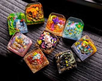 Anime Artisan Keycap, niestandardowa nakładka na klawisz Poke, niestandardowa nakładka na klawisz Artisan do klawiatury mechanicznej, prezent urodzinowy, żywiczna nakładka na klawisz ESC, prezenty świąteczne