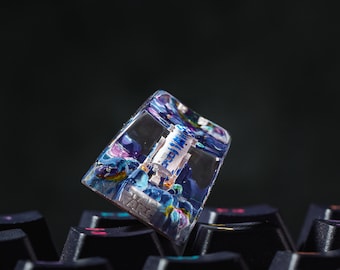 Tecla artesanal de R2-D2 de Star Wars, Tecla artesanal, Tecla de Star Wars, Regalo de Star Wars para teclado mecánico, Regalo de cumpleaños, Regalo del Día del Padre