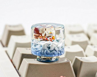 Sunny Ship Knob, King Pirates Knob, Pirate Sea Thieves Ship Knob, Pirate Ship Knob for Mechanical Keyboard, Anime Knob, Christmas Gift