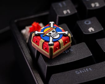 Pirate Straw keycap, King Pirate Keycap, Anime Sea Thieves Artisan Keycap, Anime Keycap for Mechanical Keyboard, Gift for Dad