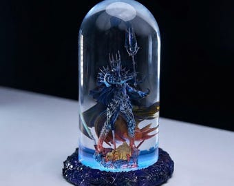Dark Lord Resin Lamp, Dark Wizard Nightlight, Custom Night Light, Anime Resin Lamp, Lamp Custom Resin, Handmade Resin Lamp, Christmas Gift