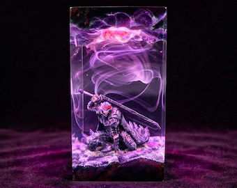 Black Swordsman Resin Lamp, Berserker Resin Lamp, Dark Warrior Resin Lamp,  Anime Resin Lamp, Custom Night Light, Table Lamp, Halloween Gift