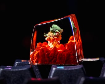 Baby Yoda Keycap ,Star Wars Keycap, Artisan Keycap, Artisan Keycap, Cute Keycap, Gift for Mechanical Keyboard, Birthday Gift, Halloween Gift