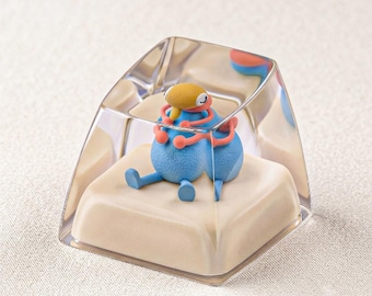 Little Guy Keycap, Cooperative Adventure Keycap, Gaming keycap, Anime Resin Keycap, Custom Keycaps, Artisan Keycap, Christmas Gift