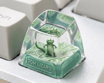 Tom Lizard Keycap, Custom Artisan Keycap, Artisan Keycap, Cute Keycap, Meme Keycap