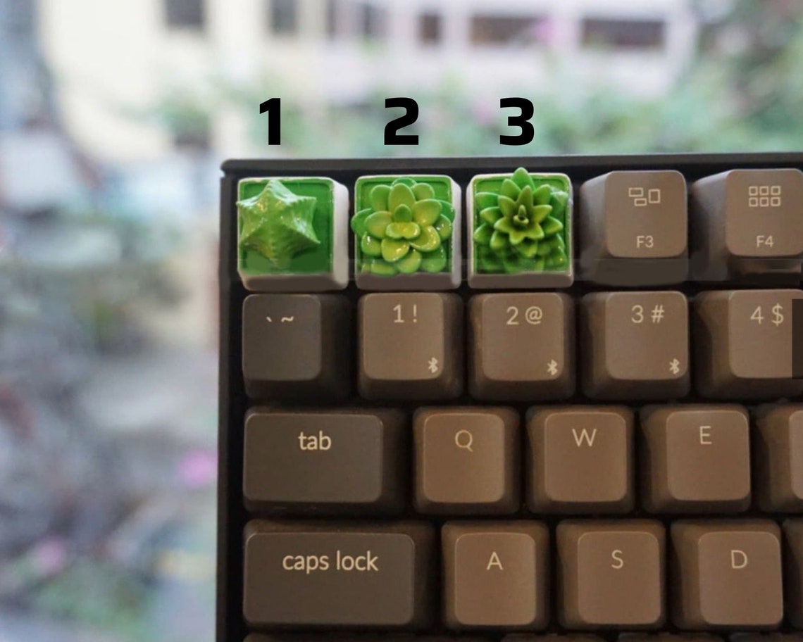 Green Succulent Keycap Lotus Artisan Keycap Flowers Keycap Etsy