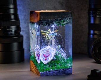 Shield And Sword Resin Lamp, Handmade Night Light gift, The Legend Night Light Gift, Birthday Gift, Halloween Gift, Christmas Gift