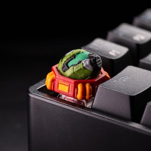 Doom Dark Ages-tangentbord, Doomguy Gaming-tangentbord, anpassat tangentbord, hantverksmässigt tangentbord för mekaniskt tangentbord, present till honom, julklapp bild 3