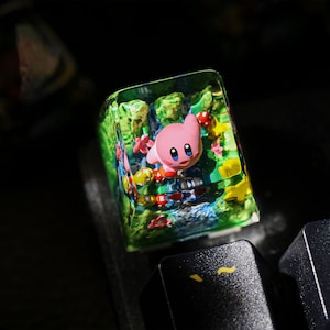 Kirby Artisan Keycap, Artisan Keycap, Cute Kirby Keycap, Kirby Star Keycap, Anime Kirby Keycap for Mechanical Keyboard, Halloween Gift