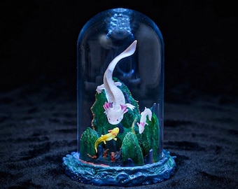 Axolotl Resin Lamp, Mexican Salamander Lamp, Sea Creatures Resin Lamp, Custom Night Light, Custom Lamp, Halloween Gift, Christmas Gift