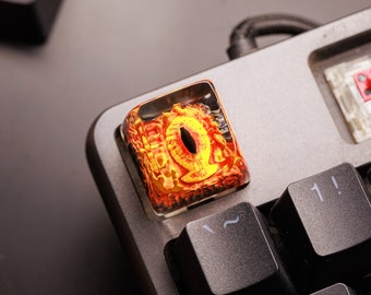 The eye of lord keycap, LOTR Artisan keycap, Ring of Dark Power Keycap, The Power Evil Eye keycap for Mechanical Keyboard, Christmas Gift