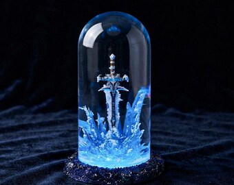 Frost Sword Resin Lamp, Icebound Sword Resin Lamp, Frost King Resin Lamp, Lamp Custom Resin, Custom Lamp, Handmade Lamp, Halloween Gift