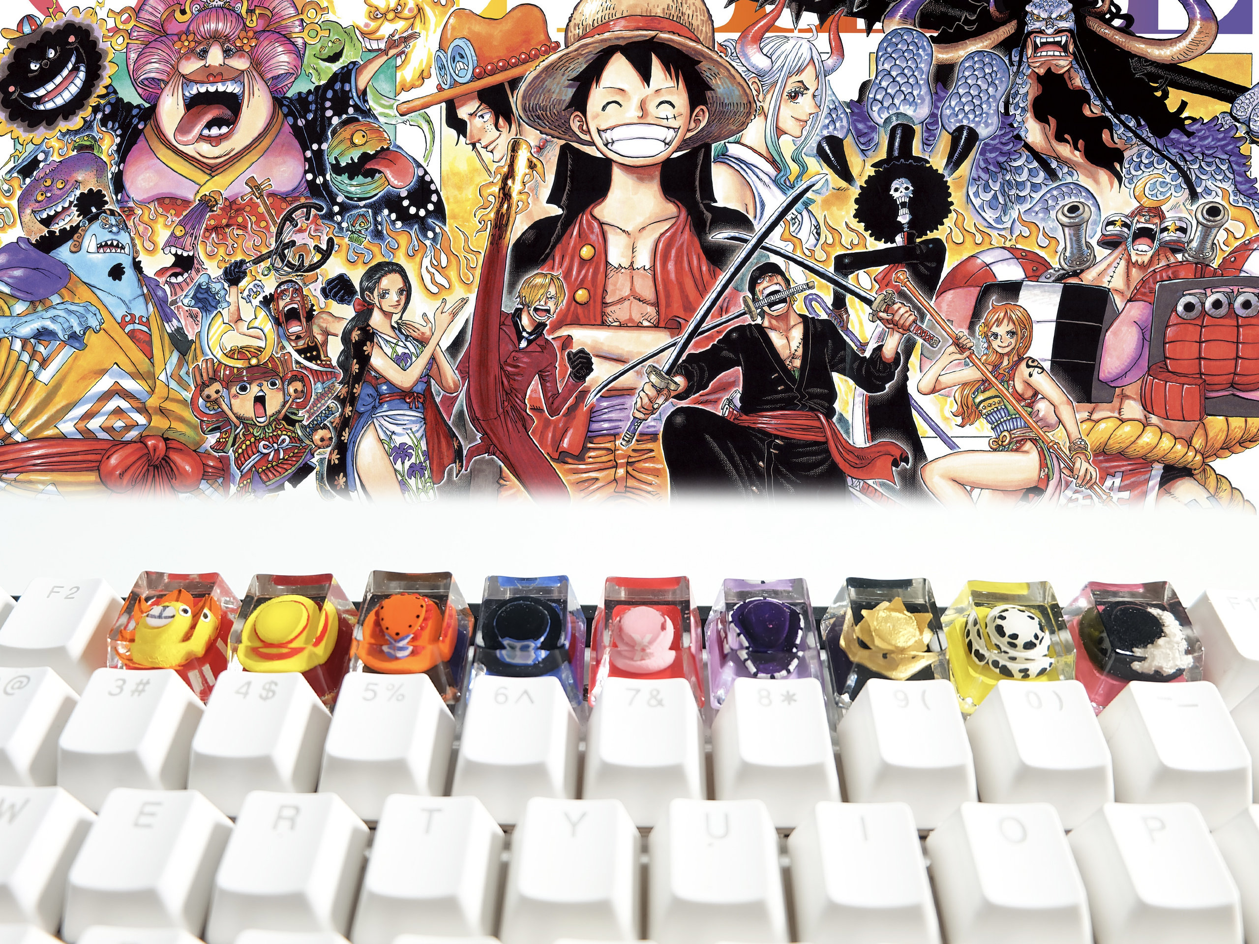 Portgas D Ace One Piece Genuine Aluminum Artisan Mechanical Keycap