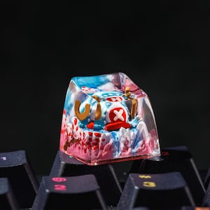 Chopper Hat Tastenkappe, Artisan Pirates Rentier Tastenkappe, Seediebe Tastenkappe Anime, König Piraten Tastenkappe für mechanische Tastatur, Halloween Geschenk