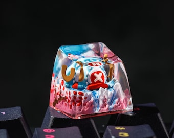 Chopper Hat Keycap, Artisan Pirates Reindeer Keycap, Sea Thieves Keycap Anime, King Pirates Keycap for Mechanical Keyboard, Halloween Gift
