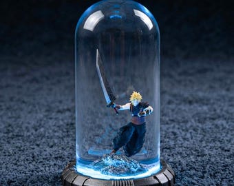 Fantasy Swordsman Resin Lamp, JRPG Hero Nightlight, Custom Epoxy Lamp, Gaming Resin Lamp, Lamp Custom Resin, Custom Lamp, Halloween Lamp