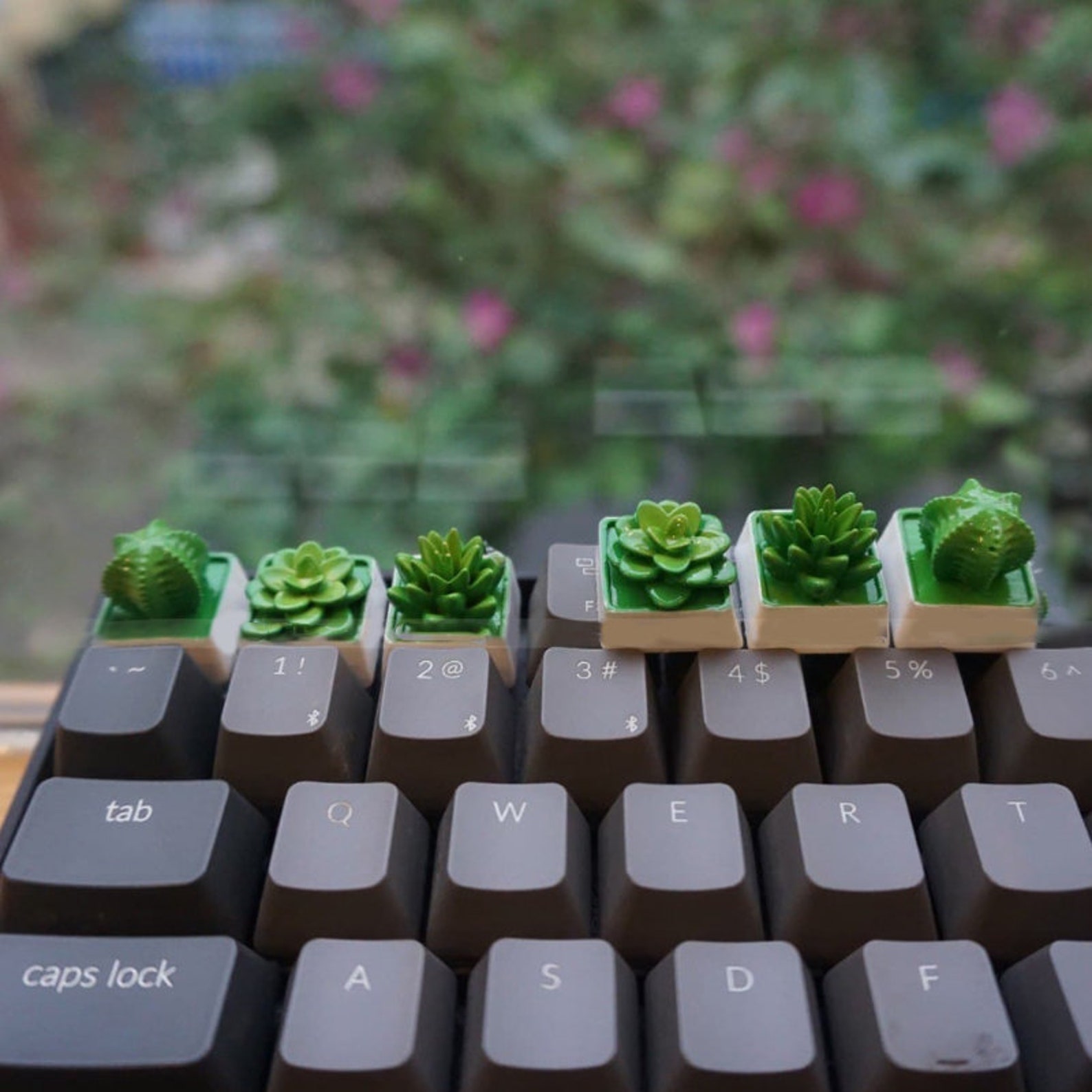 Green Succulent Keycap Lotus Artisan Keycap Flowers Keycap Etsy