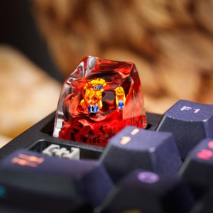 Power Chainsaw Man Keycap, Anime Chainsaw Man Keycap, Custom Artisan Keycap for Mechanical Keyboard, Esc keycap, Halloween Gift