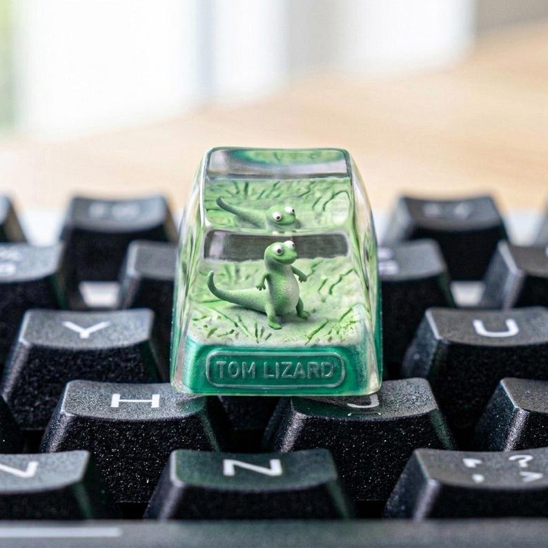 Lizard Keycaps Tom Lizard Keycap, Custom Artisan Keycap, Artisan Keycap, Cute Keycap ...