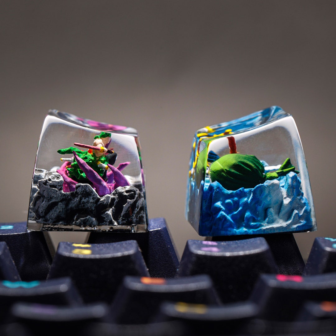 Anime 3 Swords Pirates Keycap, Pirate Hat Keycap, Devil Fruit Keycap ...