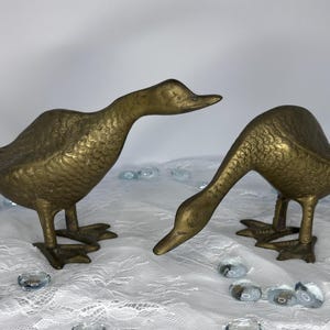 Vintage Brass Ducks
