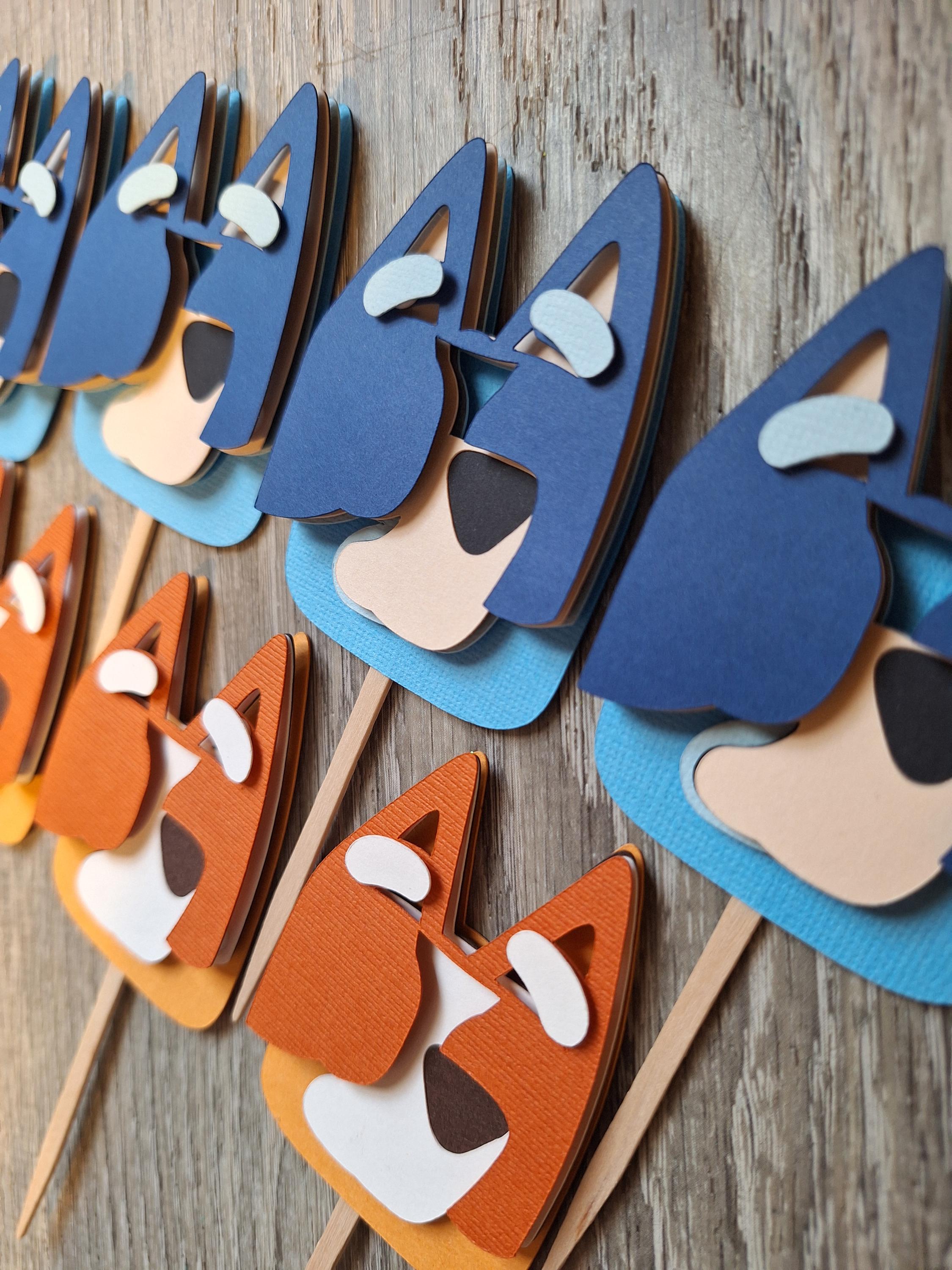 Blue-E & Bingo Cupcake Toppers