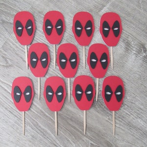 Deadpool Cupcake Toppers, Deadpool Theme, Deadpool Party