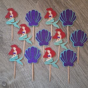 Princess Ariel Cupcake Toppers, Princess Ariel Birthday Party, Little Mermaid Theme