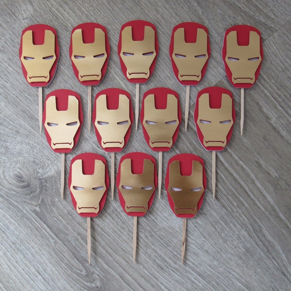 Iron Man Cupcake Toppers, Iron Man Birthday, Iron Man Theme Party