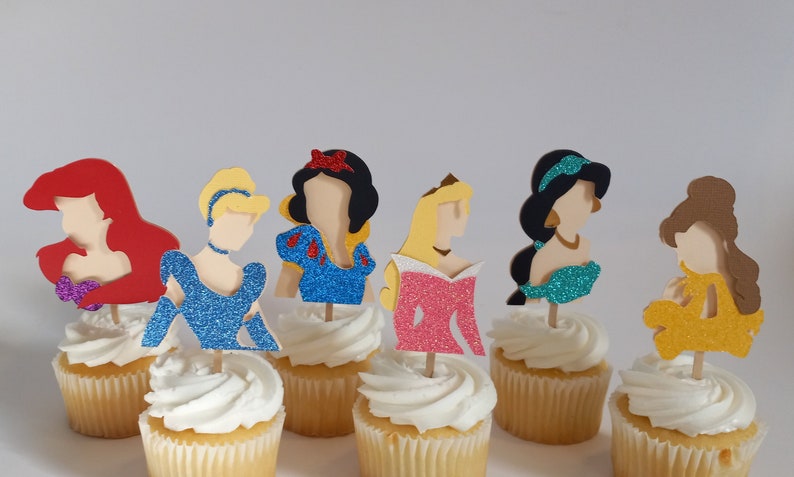 Disney Princess Cupcake Toppers Disney Symbol Cupcake - Etsy