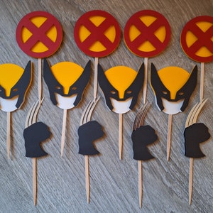 X-men Cupcake Toppers, X-men Birthday, Wolverine Birthday, Superhero Party