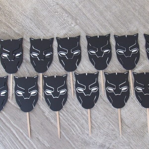 Black Panther Cupcake Toppers, Black Panther Birthday Party, Wakanda ...