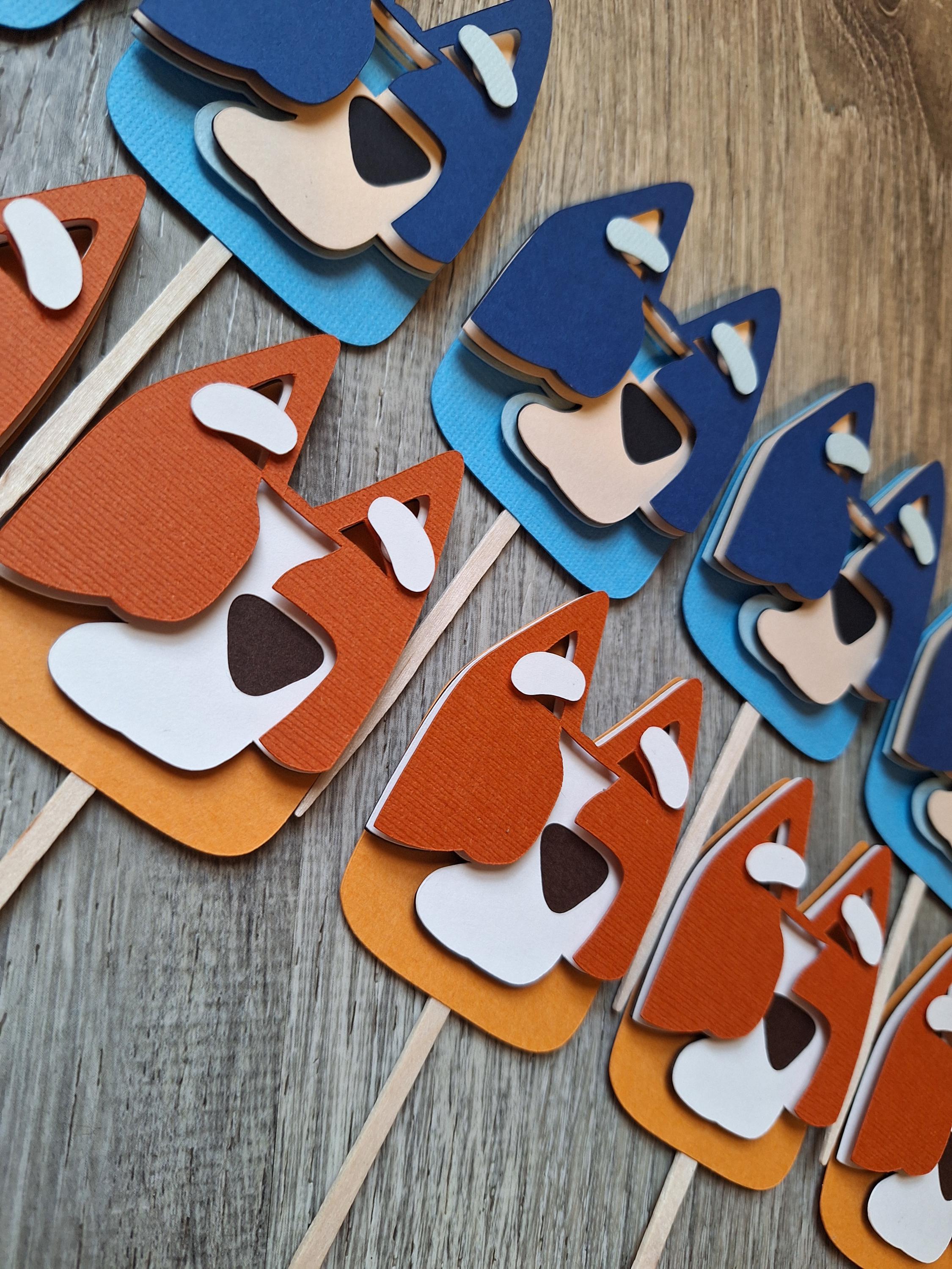 Blue-E & Bingo Cupcake Toppers