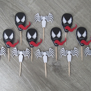 Venom Cupcake Topper, Venom Birthday, Spiderman Birthday