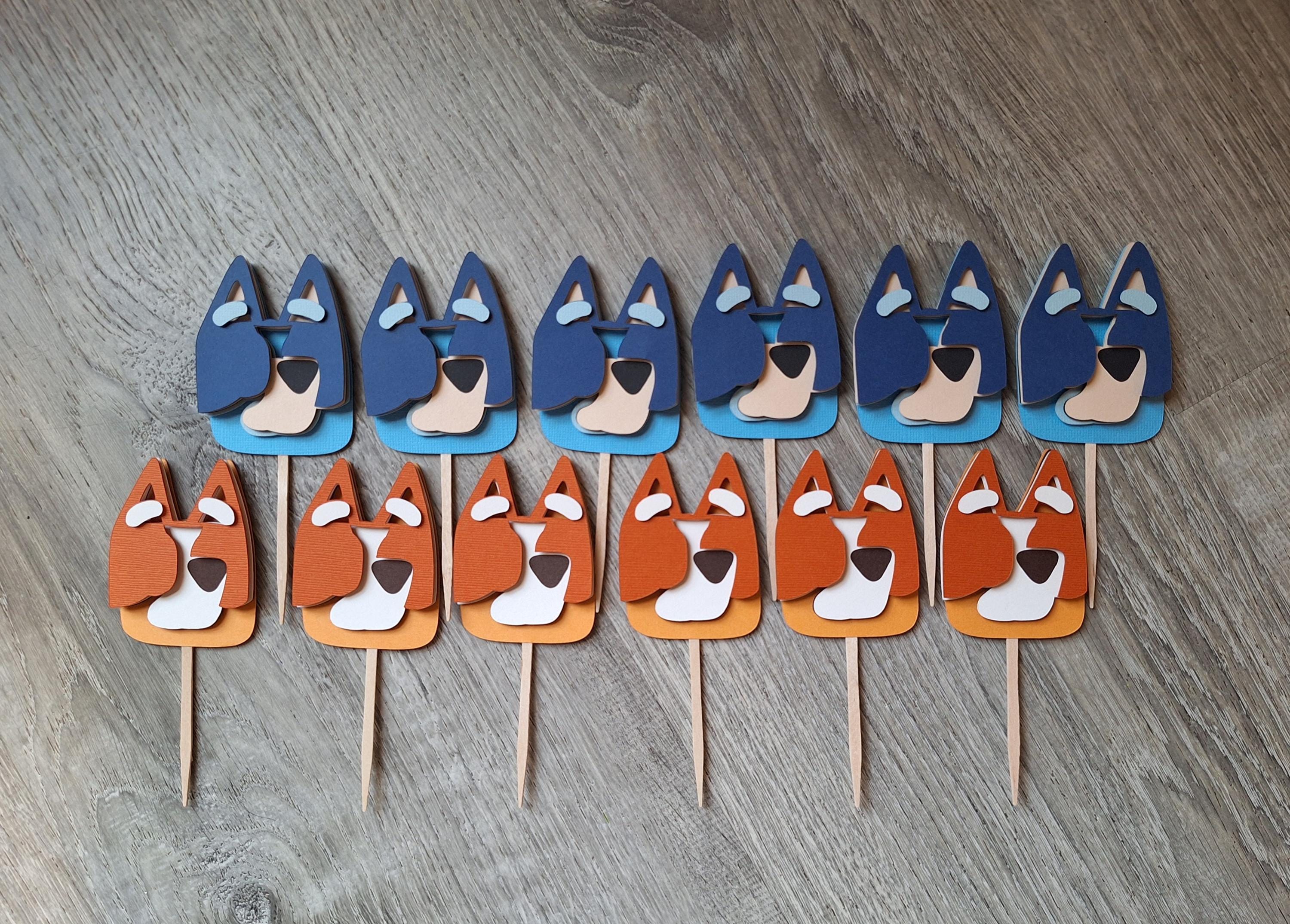 Blue-E & Bingo Cupcake Toppers