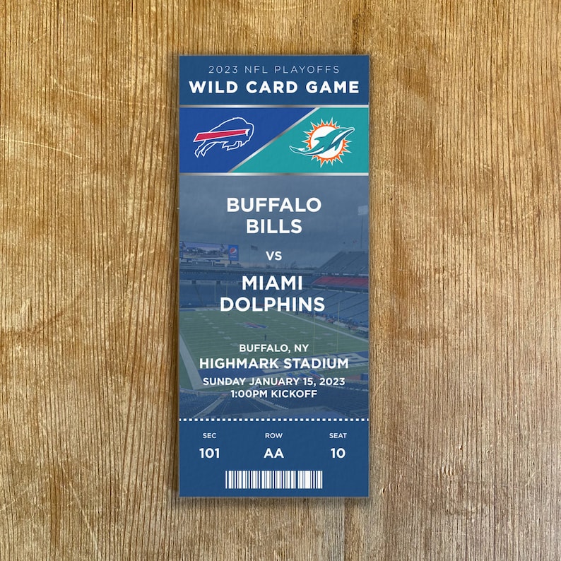 Buffalo Bills 2023 NFL Playoffs Replica Ticket Stub Etsy