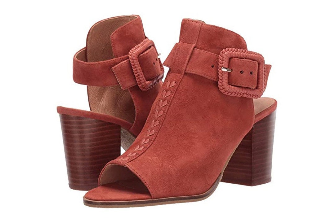 Jack Rogers Izzie Suede Open Toe Bootie Rust Size 8.5 - Etsy