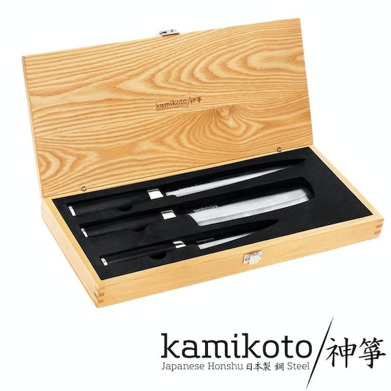 Kamikoto Kanpeki Knife Set: Japanese Steel Chef Knives With Wood