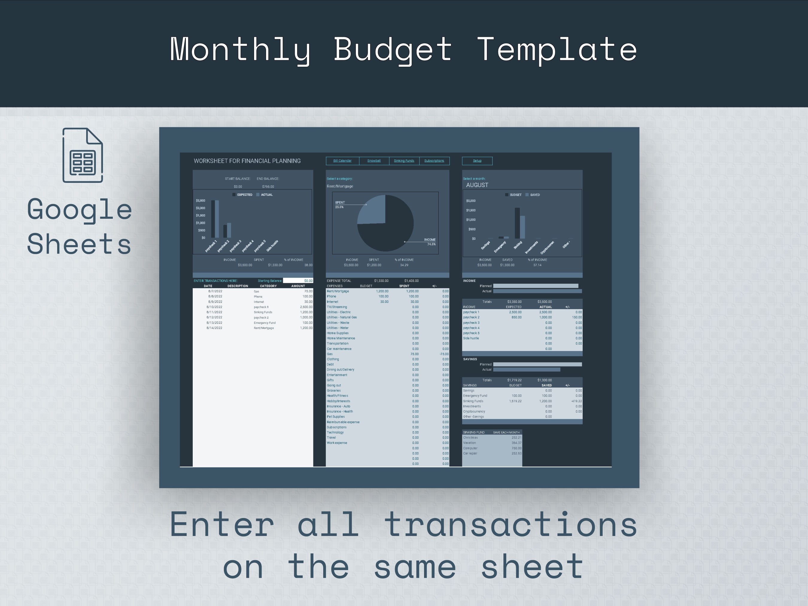 Worksheet for Financial Planning Template of A Financial - Etsy