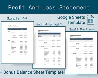 Mall för resultaträkning | Resultaträkning i Google Sheets-mall | Mall för resultaträkning för egenföretagare