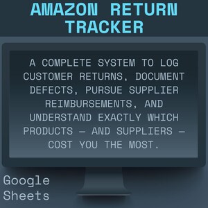 Amazon Return Tracker | FBA Defect & Reimbursement Log | Supplier Quality Tracer | Amazon Seller Spreadsheet bild 2