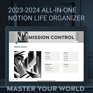 Notion Template All In One Life Organizer: Planning, Projects, Home, Health, Wealth, and Personal Growth 2023-2024 Notion Life Planner image 1