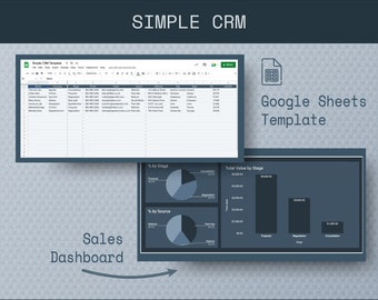 Google Sheets CRM | Client Tracker | Customer Relationship Template | Spreadsheet CRM | Sales Lead Tracker | CRM Template