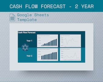 Cash Flow Forecast Template Sheets | Cash Flow Projection Template | Cash Flow Forecast Template 2 Year | Blank Cash Flow Forecast Template