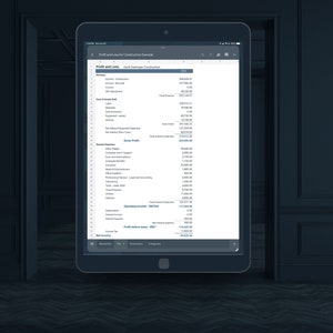 Construction Company Profit And Loss Statement, Profit And Loss Template Google Sheets, Bookkeeping Template, Income Statement Template image 8