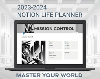 All In One Life Planner Notion Template, Life Organizer, Notion Dashboard, Aesthetic Wellness Digital Notion Planner, Editable Template