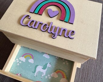 Toddler Girl Jewelry Box | Jewelry Box | Toddler Gift | Girl Gift | Girls Jewelry Box | Rainbow Baby