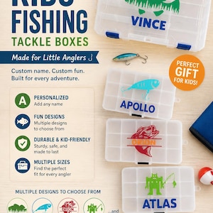 Kids Tackle Box - Etsy Kids Tackle Box - Etsy