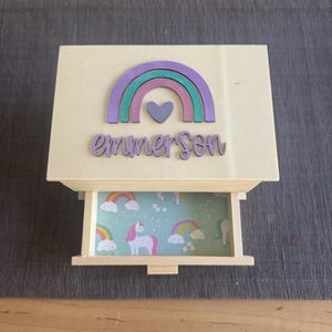 Toddler Girl Jewelry Box | Jewelry Box | Toddler Gift | Girl Gift | Girls Jewelry Box | Rainbow Baby